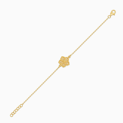 18k Yellow Gold Kids Flower Bracelet | Farfalla Gold Kids Collection