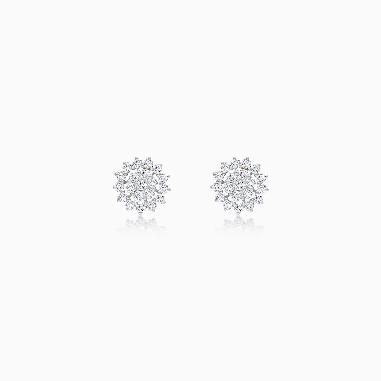 18K Gold Natural Diamonds Pair of Earrings - Scala Collection