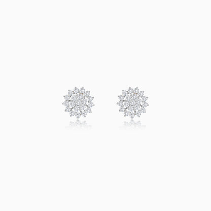18K Gold Natural Diamonds Pair of Earrings - Scala Collection