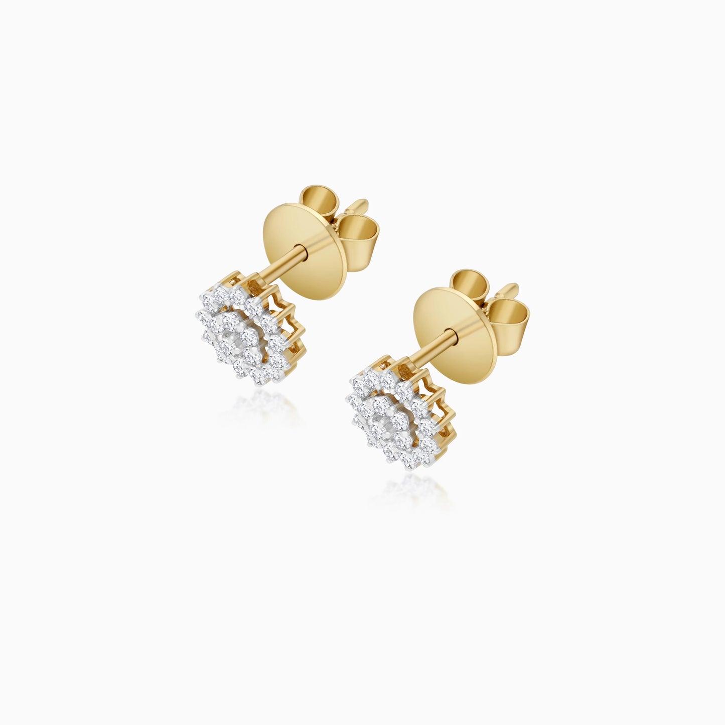 18K Gold Natural Diamonds Pair of Earrings - Scala Collection