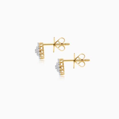 18K Gold Natural Diamonds Pair of Earrings - Scala Collection