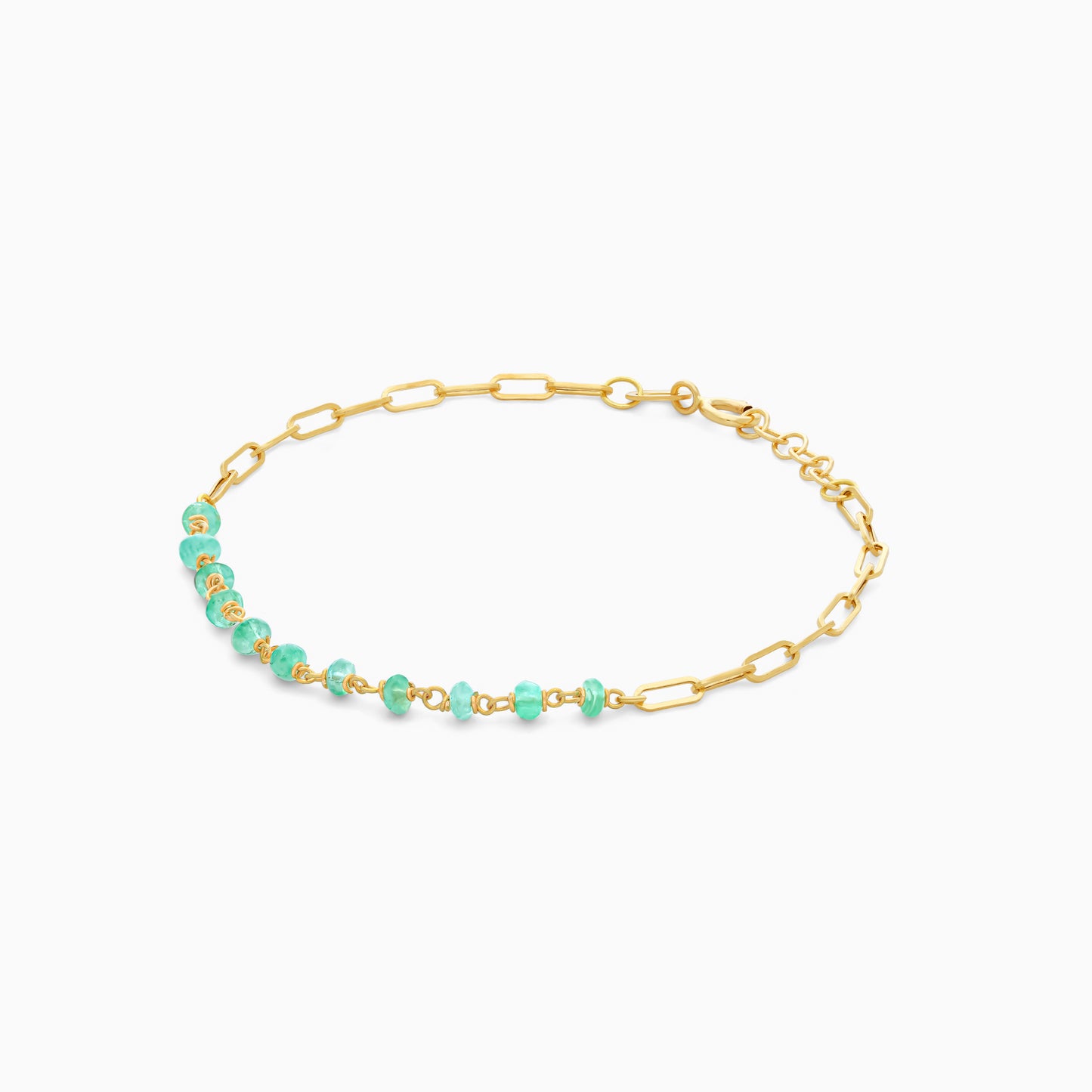 18K Yellow Gold Paperclip Bracelet