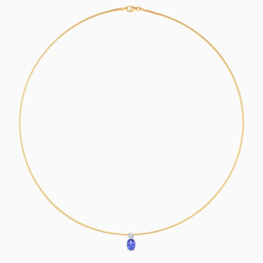 Filo Tanzanite and Natural Diamond Choker in 18k White & Yellow Gold