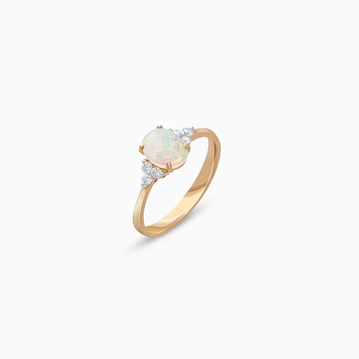 Colour Classic 18K Gold Opal & Natural Diamond Ring