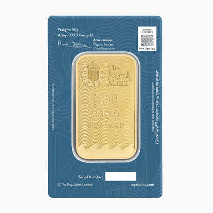 Britannia 50g Gold Bullion Minted Bar