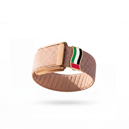 18k Yellow Gold Wearable Strap Accessory UAE Flag Pin