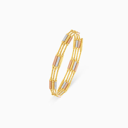 18K Multi-Color Gold Unique Adjustable Magnetic Bangle