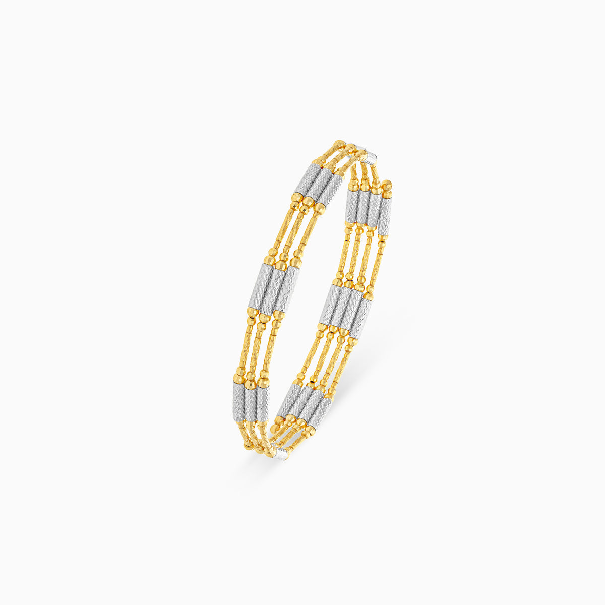 18K Multi-Color Gold Unique Adjustable Magnetic Bangle