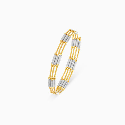 18K Multi-Color Gold Unique Adjustable Magnetic Bangle