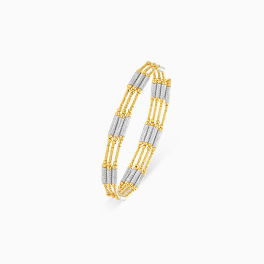 18K Multi-Color Gold Unique Adjustable Magnetic Bangle