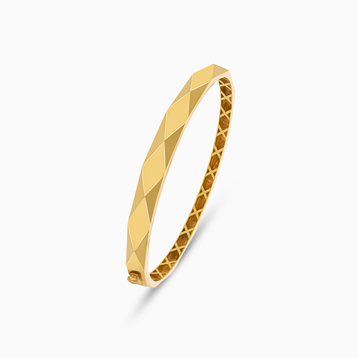 18K Golden Geometric Bangle