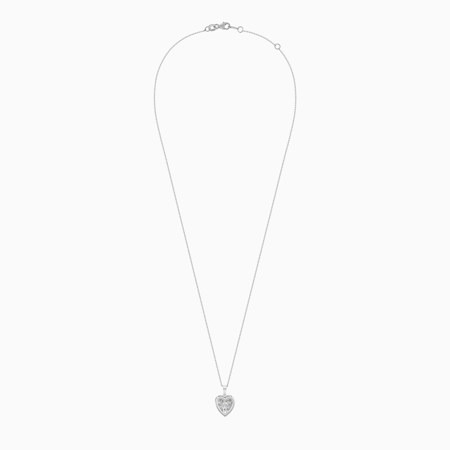Dancing Diamond 18k Gold Heart Shape Necklace