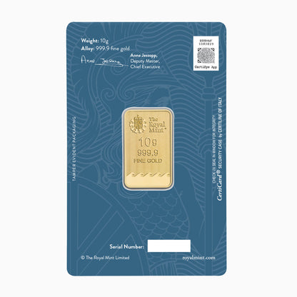 Britannia 10g Gold Bullion Minted Bar