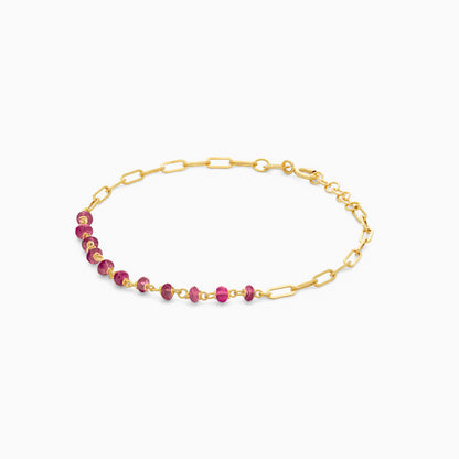 18K Yellow Gold Paperclip Bracelet