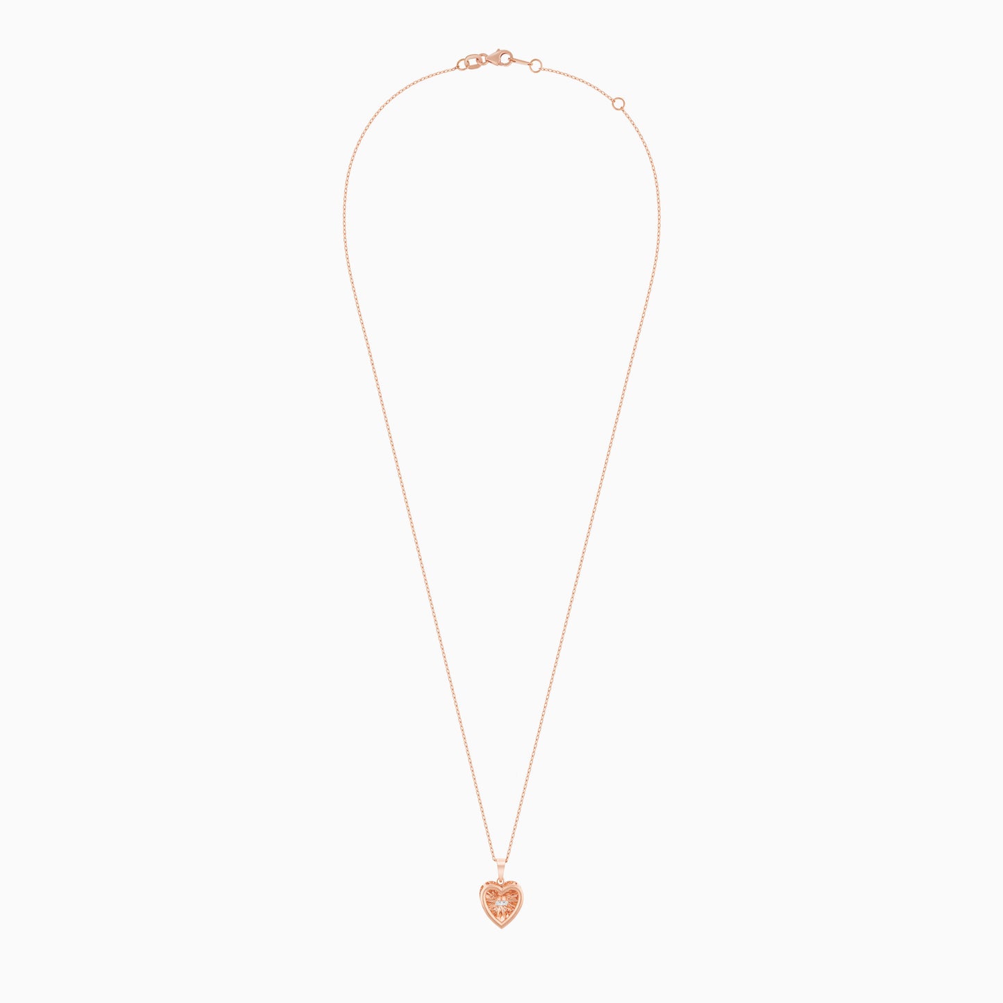 Dancing Diamond 18k Gold Heart Shape Necklace