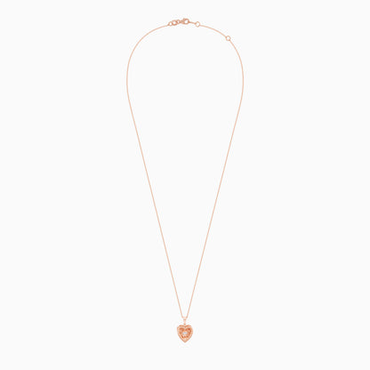 Dancing Diamond 18k Gold Heart Shape Necklace