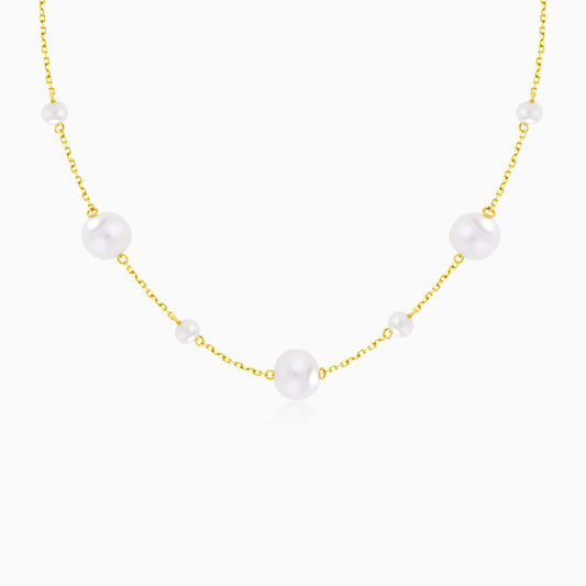 18K Yellow Gold Pearl Necklace – Danah