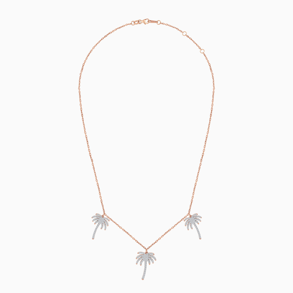 Palm Tree Choker 18k Gold With Natural Diamonds