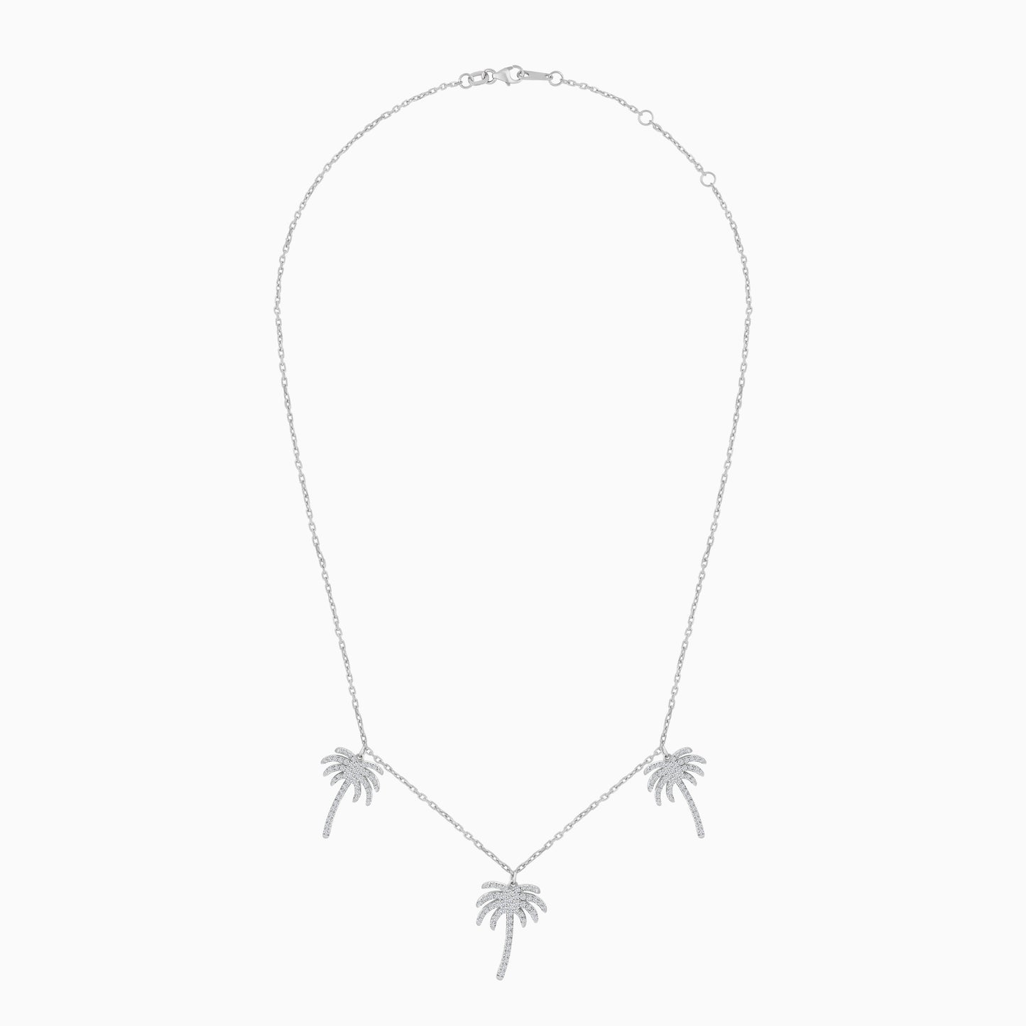 Palm Tree Choker 18k Gold With Natural Diamonds