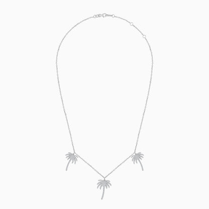 Palm Tree Choker 18k Gold With Natural Diamonds
