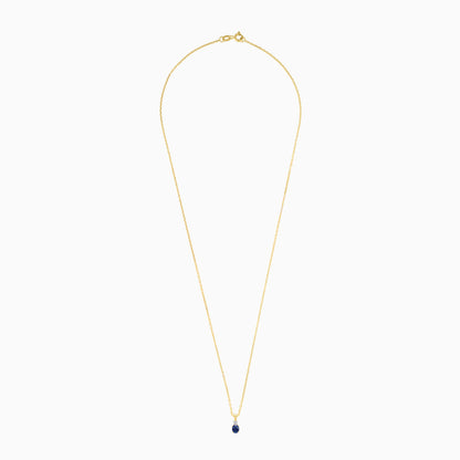Coloure Classic 18k Yellow Gold Sapphire and Natural Diamonds Necklace