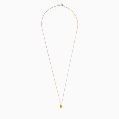 18k Gold Citrine & Natural Diamonds Necklace | Colour Classic