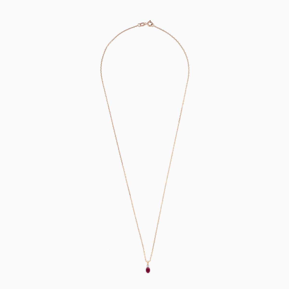 Colour Classic Natural Diamond and Ruby 18k Gold Necklace