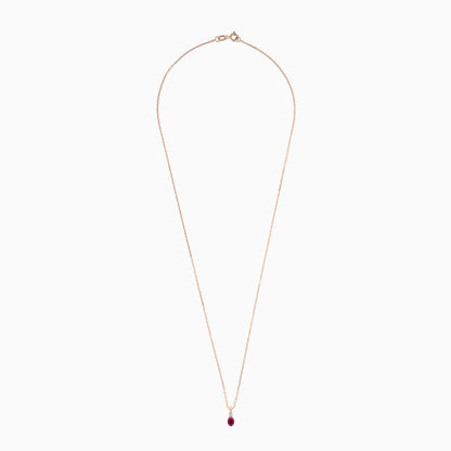 Colour Classic Natural Diamond and Ruby 18k Gold Necklace