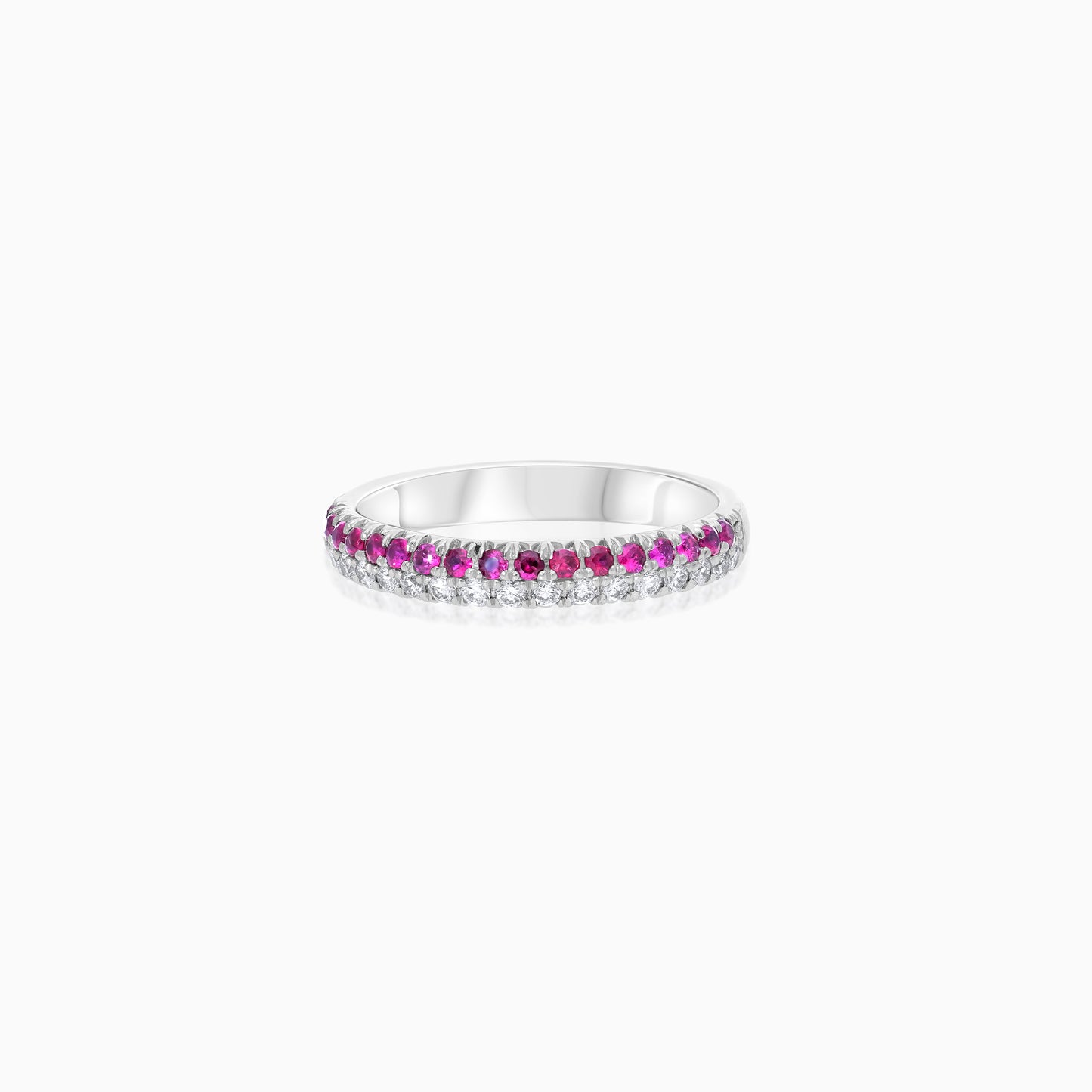 Coloure 18k White Gold Ruby and Natural Diamonds Ring