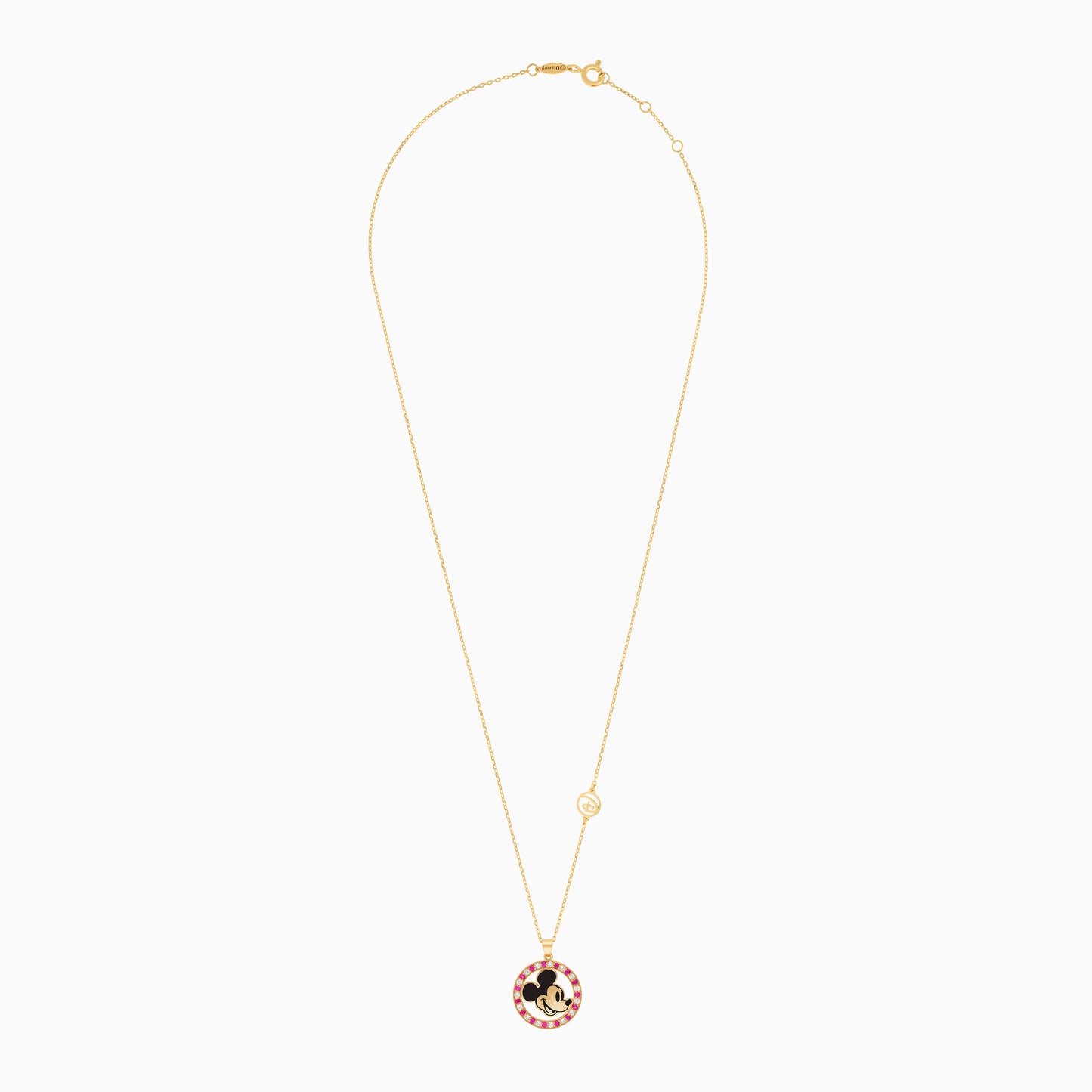 Disney Mickey & Friends Diamonds and Ruby 18K Yellow Gold Necklace