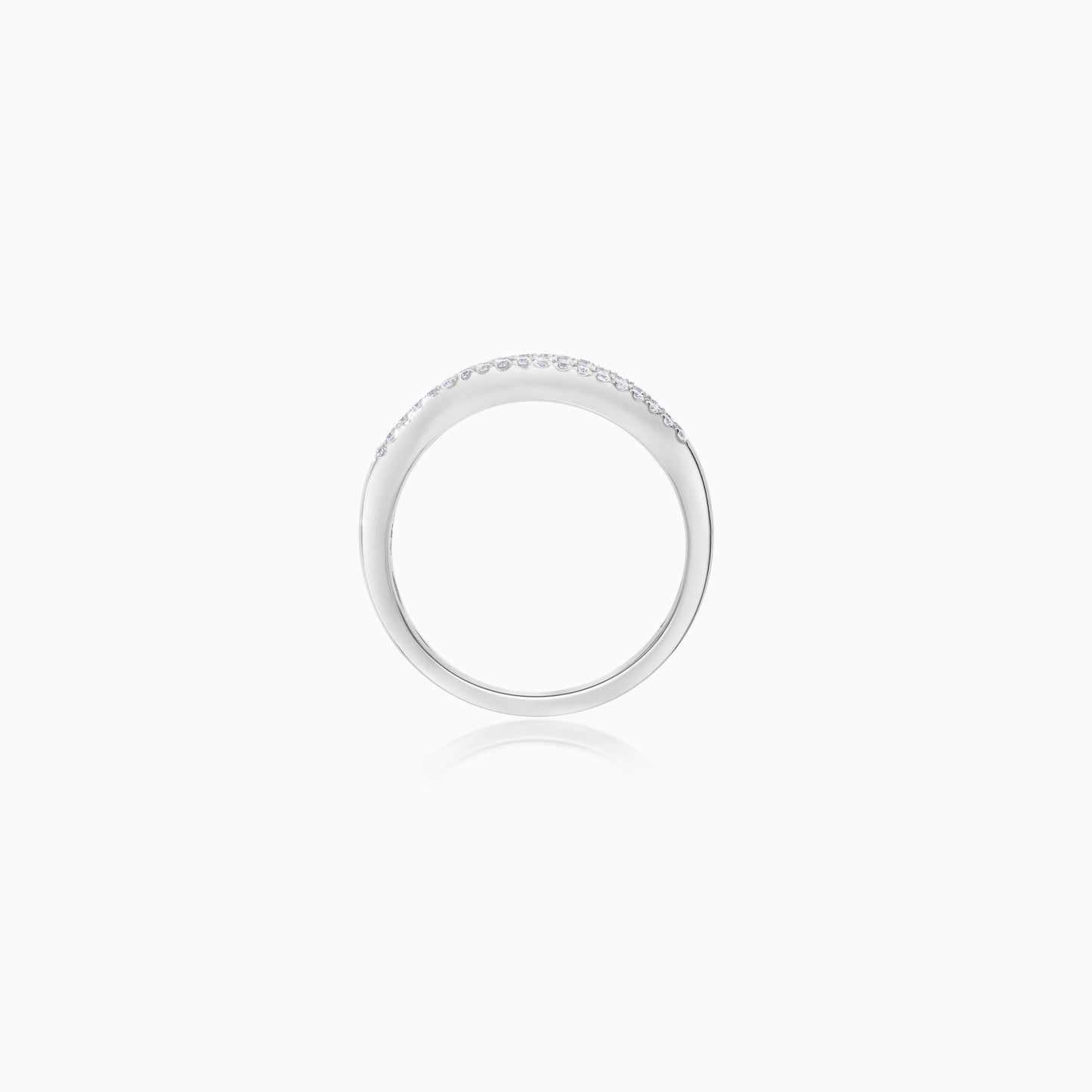 Coloure 18K White Gold Emerald and Natural Diamonds Ring