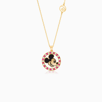 Disney Mickey & Friends Diamonds and Ruby 18K Yellow Gold Necklace