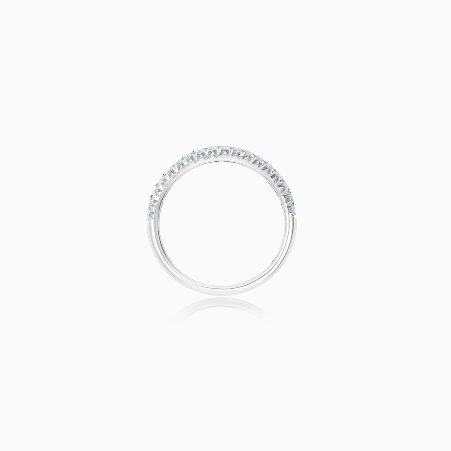 Coloure 18k White Gold Ruby and Natural Diamonds Ring