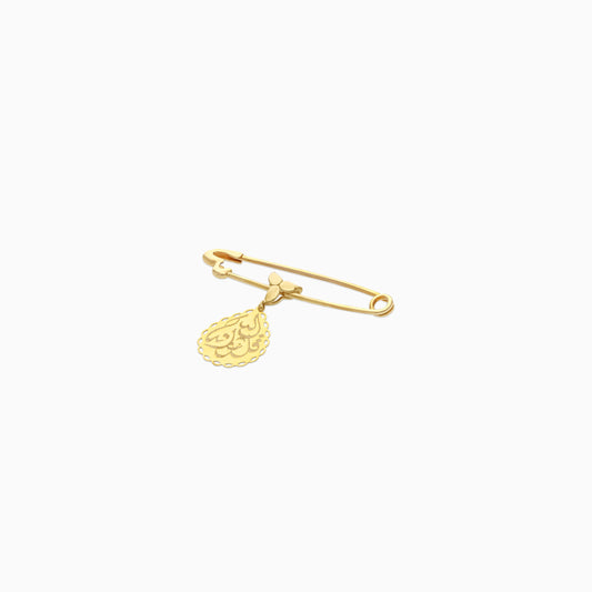 Yellow gold 18k baby brooch