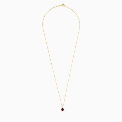 Beautiful 18k Yellow Gold chain with a Sparkling pendant decorated by natural Diamonds & Rich Garnets