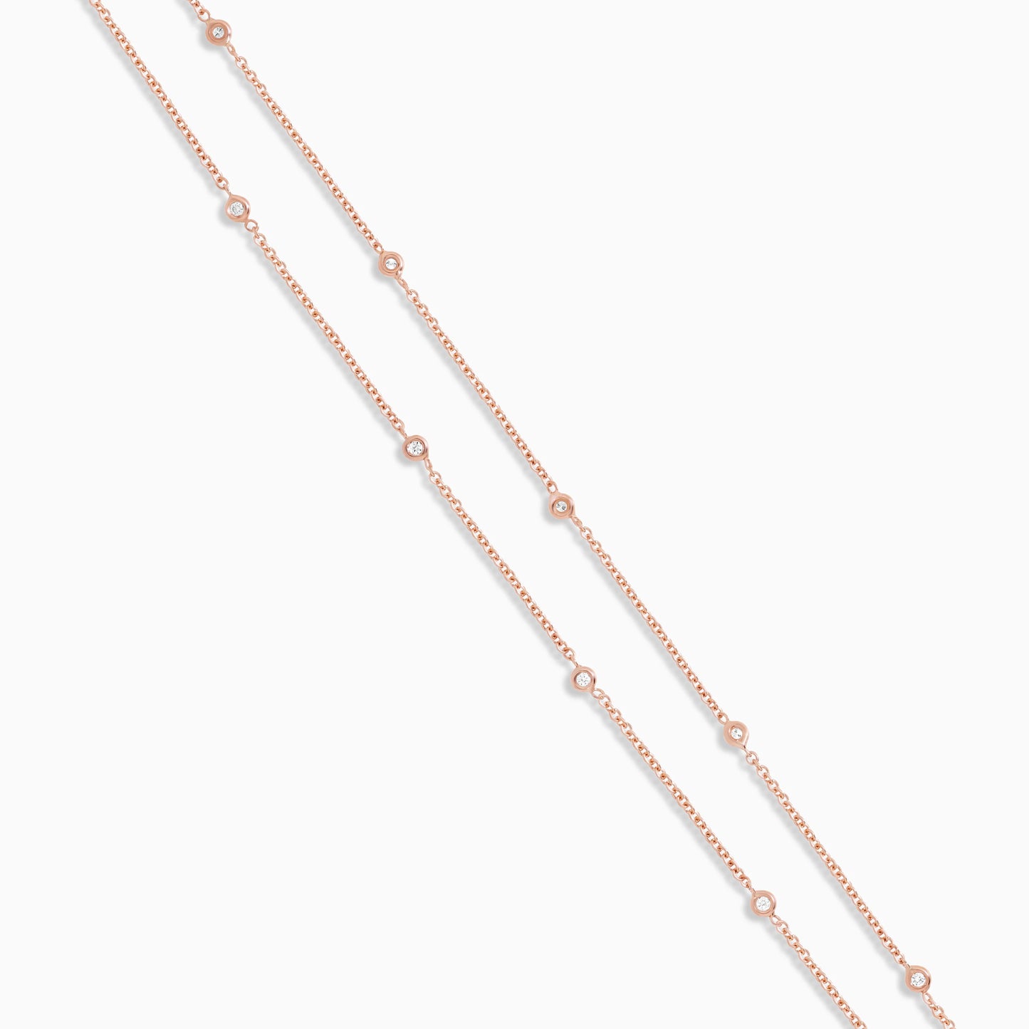 Chic 18K Rose Gold Diamond Anklet | Fine Jewellery