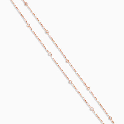 Chic 18K Rose Gold Diamond Anklet | Fine Jewellery