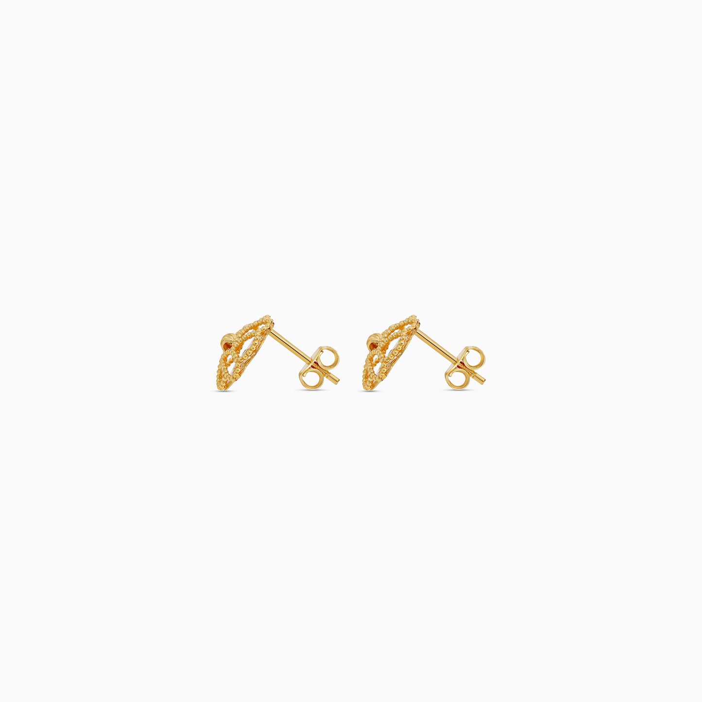 18k Yellow Gold Kids Flower Earrings | Farfalla Gold Kids Collection