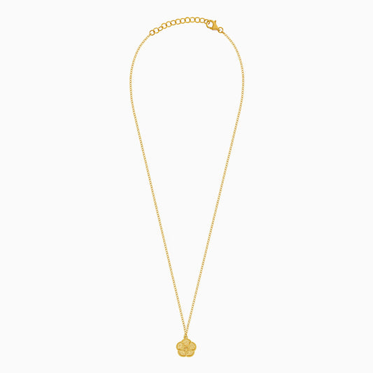 Elegant 18k Yellow Gold Flower Pendant Necklace | Farfalla Gold Kids Collection