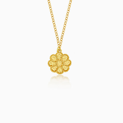 18k Yellow Gold Kids Flower Pendant Necklace | Farfalla Gold Kids Collection