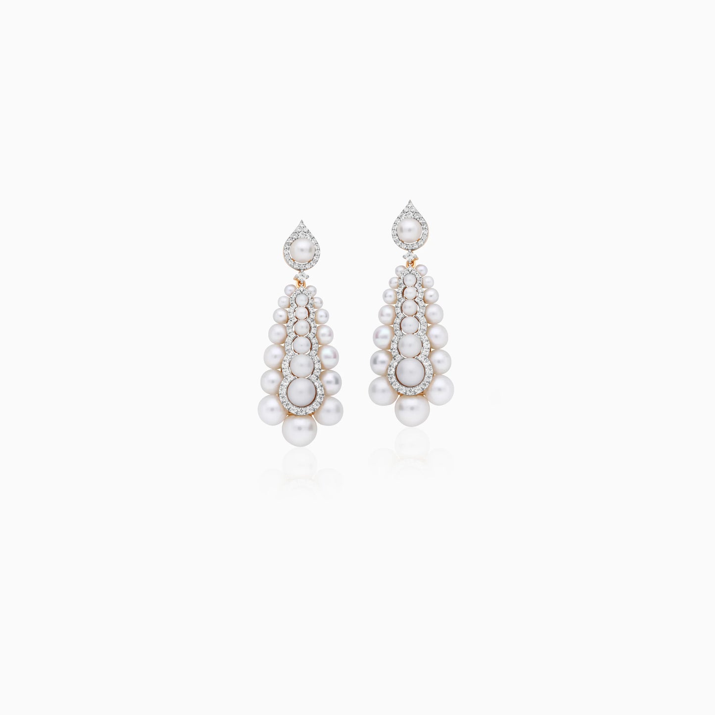 18K Yellow Gold Pearl & Zircon Danah Earrings