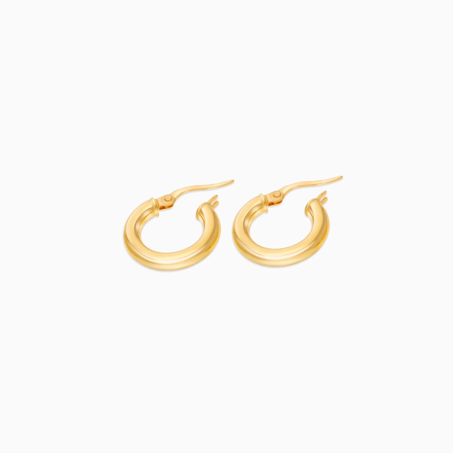 18K Yellow Gold Round Hoop Earrings – Hoops Collection