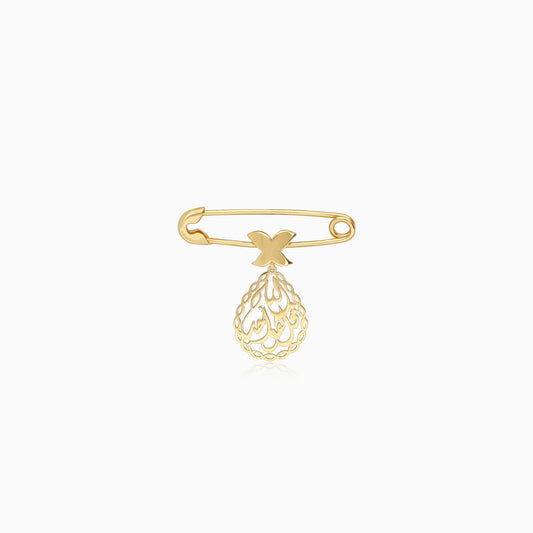 Small Islamic  brooch 18k Gold Islamic Brooch for babies
