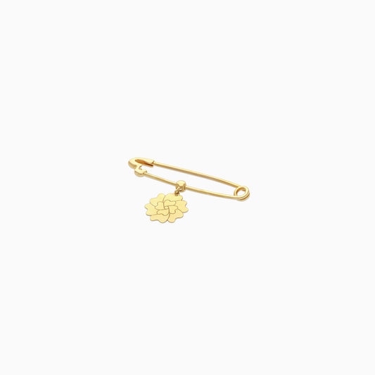 Delicate 18k Gold flower Brooch for Newborns and Children
