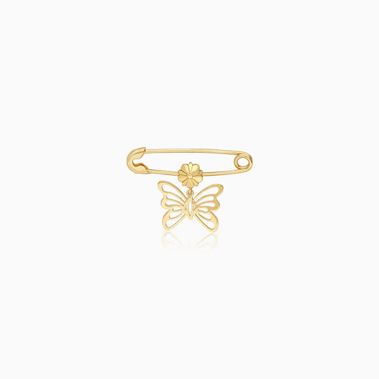 Butterfly Brooch Pin in 18kt yellow Gold