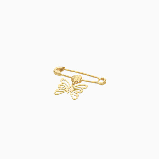 Butterfly Brooch Pin in 18kt yellow Gold