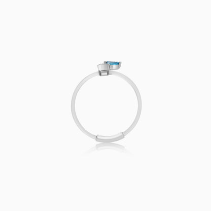 Floating Ring - Meem letter with Natural Diamonds and gemstones