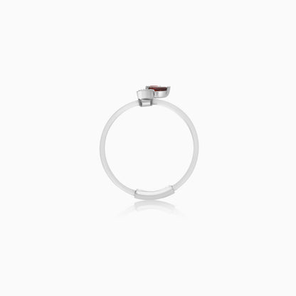 Floating Ring - Meem letter with Natural Diamonds and gemstones