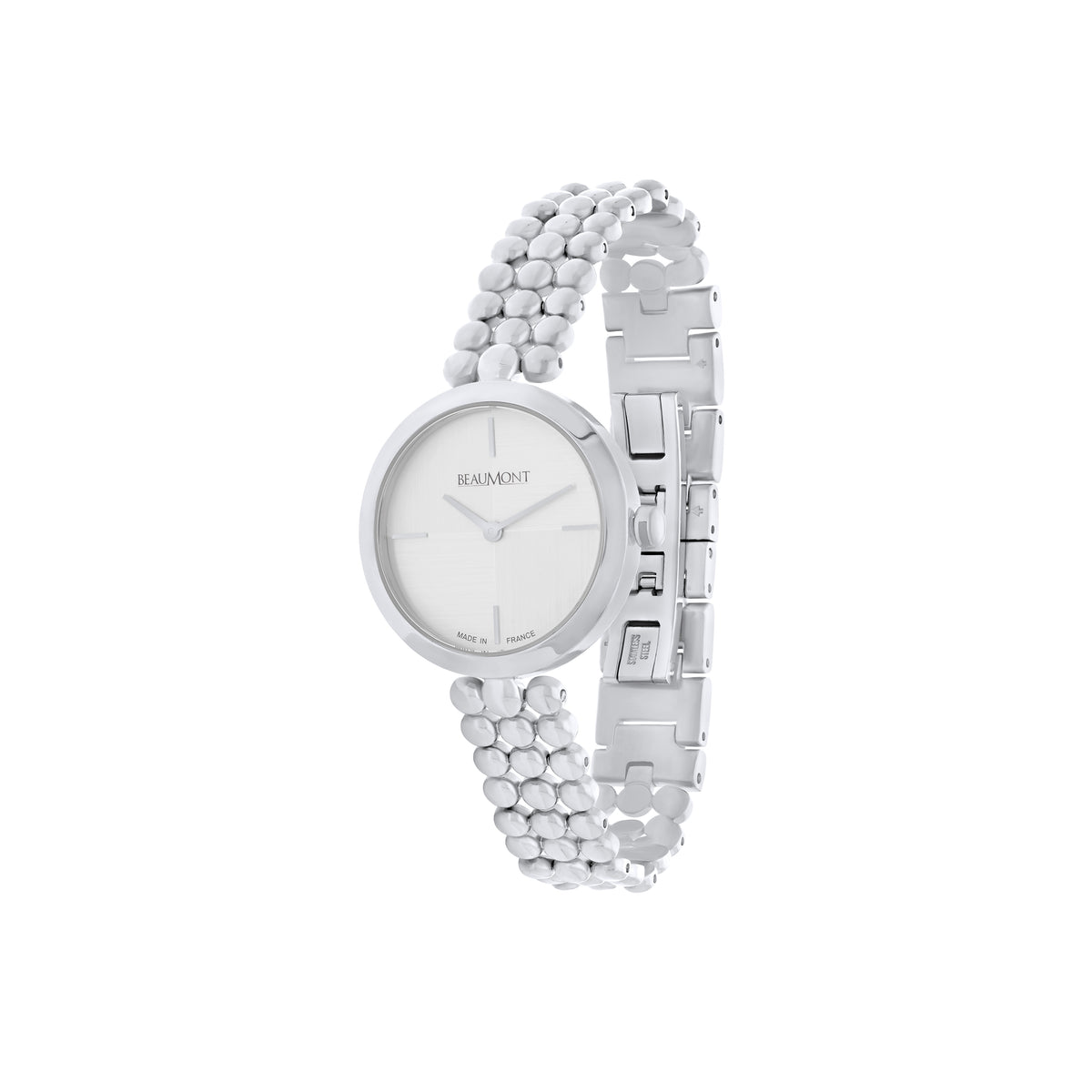 Gold Plated & White Quartz Beaumont Ladies Watch