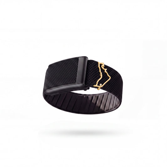 Natural Diamond Wearable Strap Accessory UAE Map in 18k Yellow Gold